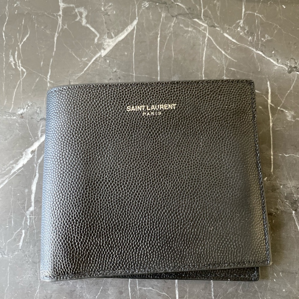 SAINT LAURENT black bifold wallet - Authentic